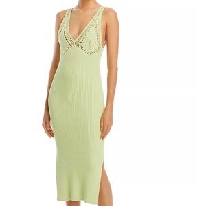 Derek Lam 10 Crosby Green Crochet Tank Dress S/P